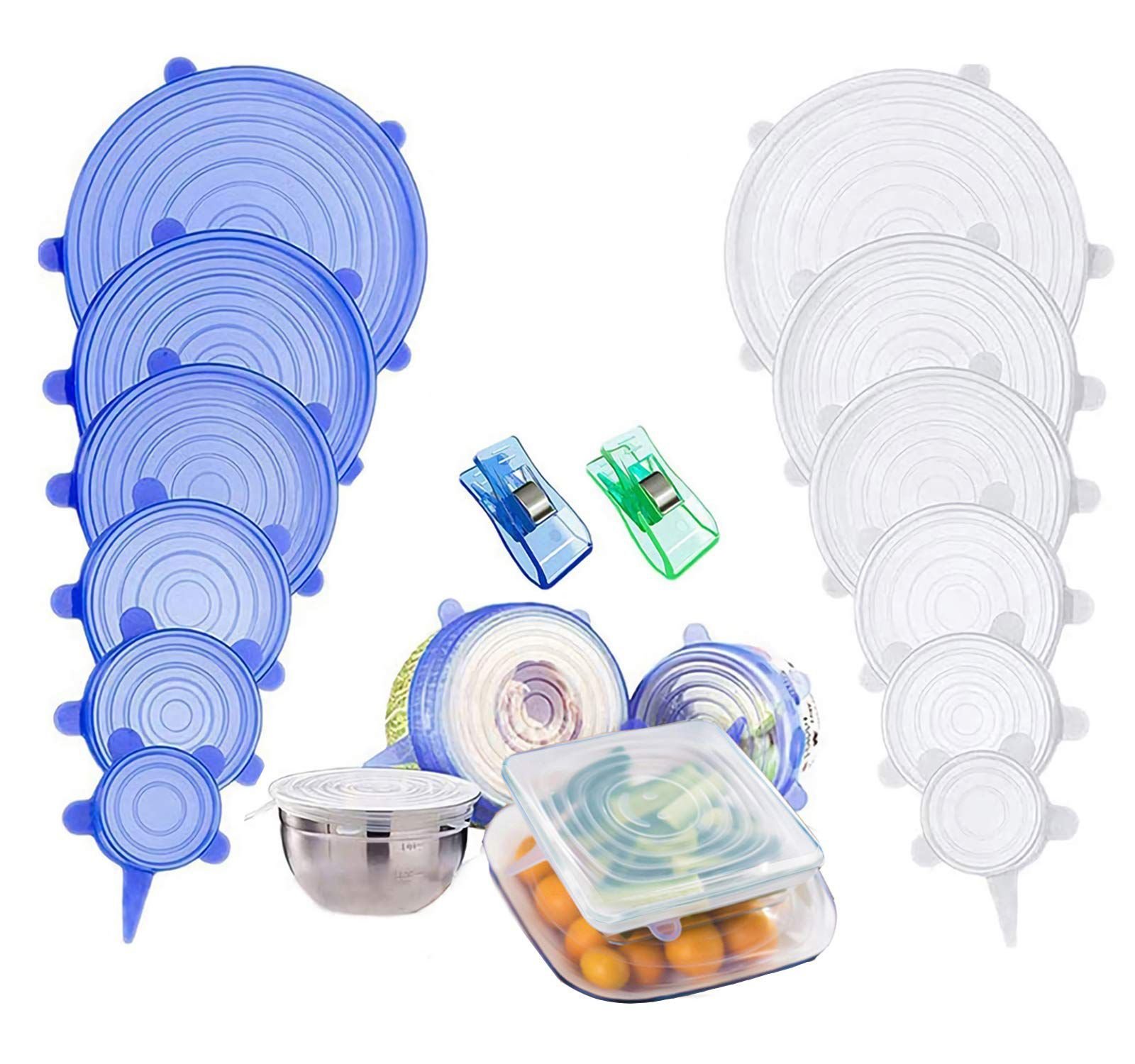 Ez 6 pc Resueable Silicone Cover For Food