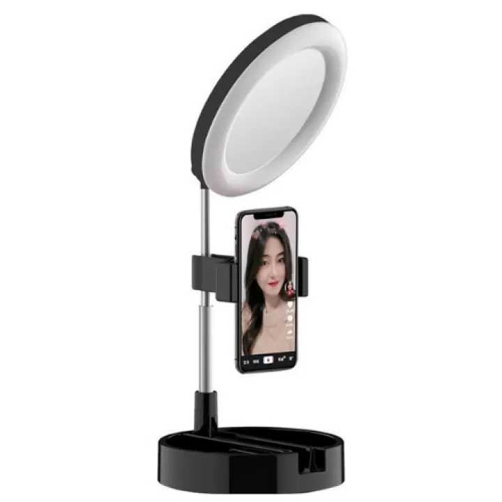 Ez Mobile Stand With Led Ring Light And Mirror