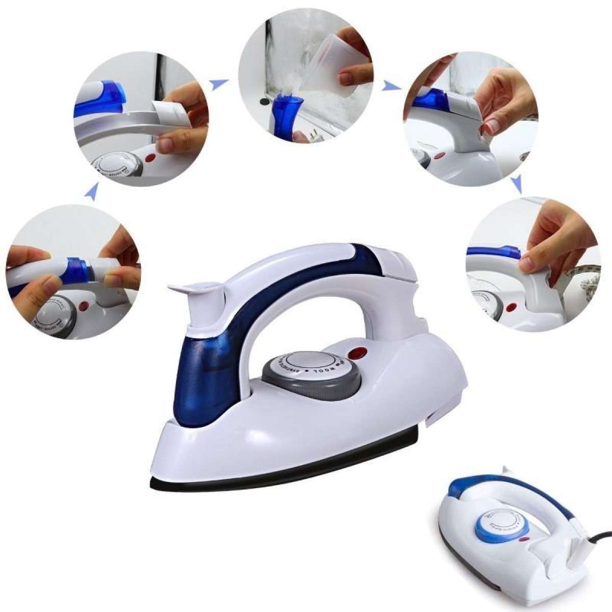 Mini Portable Foldable Travel Iron Electric Steam & Dry Iron