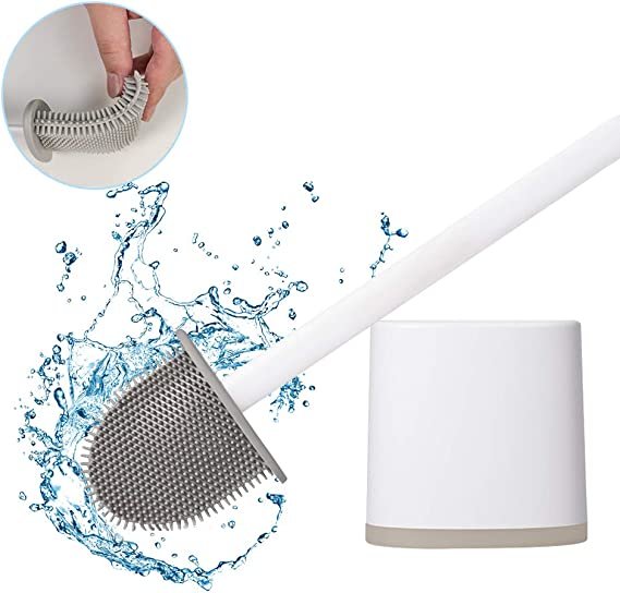 Magic Commode Brush With Slim Holder Silicone Flex