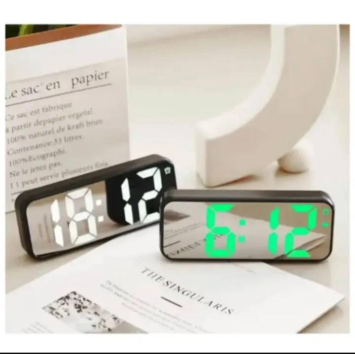 Ez Mirror Digital Clock – Small LED Alarm Clock
