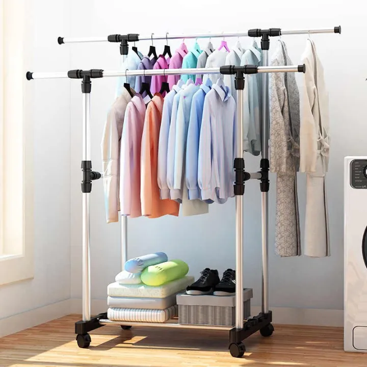 Ez Double Pole Clothes Rack