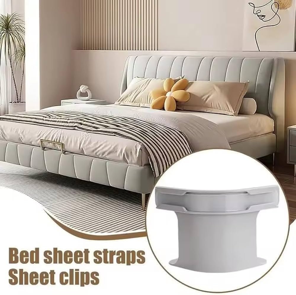 (1 Set) 4 pcs set bed sheet holder