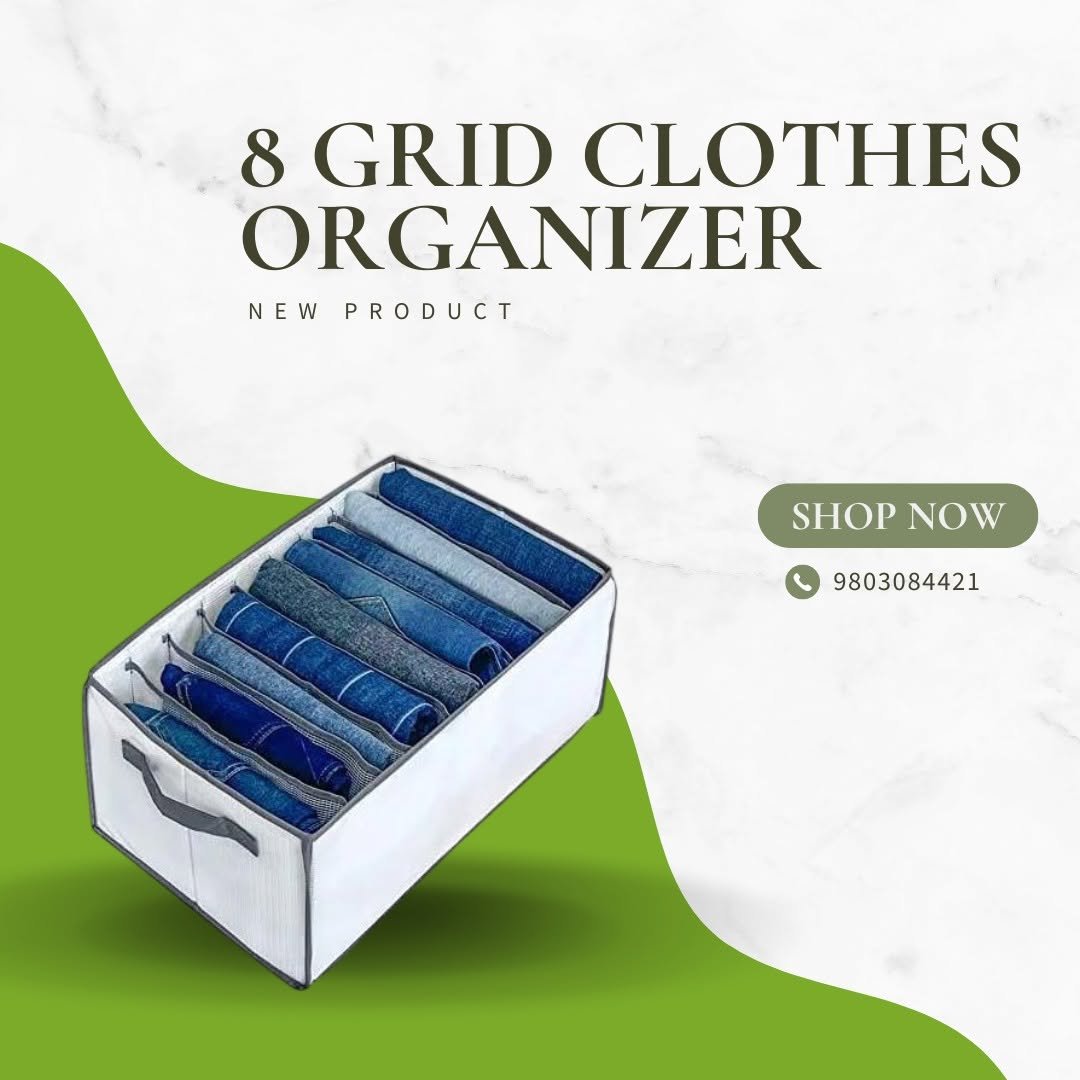 3 pcs 8 Compartment Cloth Organizer
